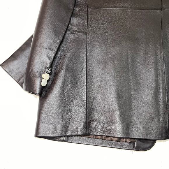 Stafford Blazer Jacket Size XL Brown Leather Lined Single Breasted 3-Button NWT - Picture 10 of 16